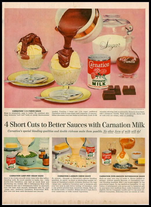 1955 vintage ad for carnation milk